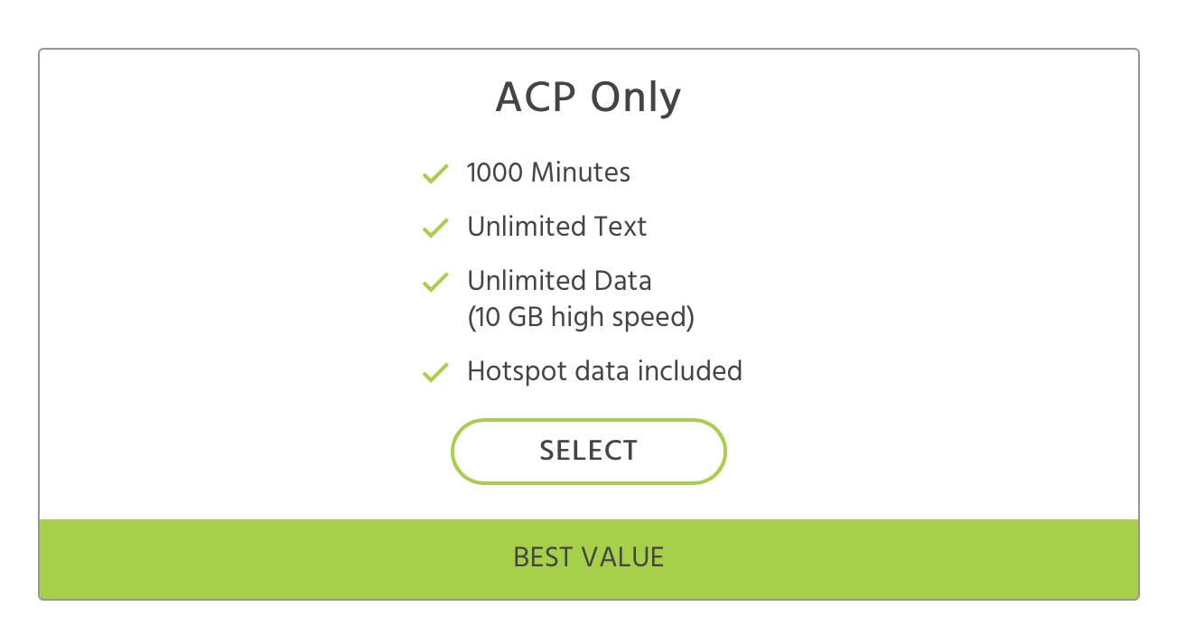 Access Wireless Lifeline plus ACP